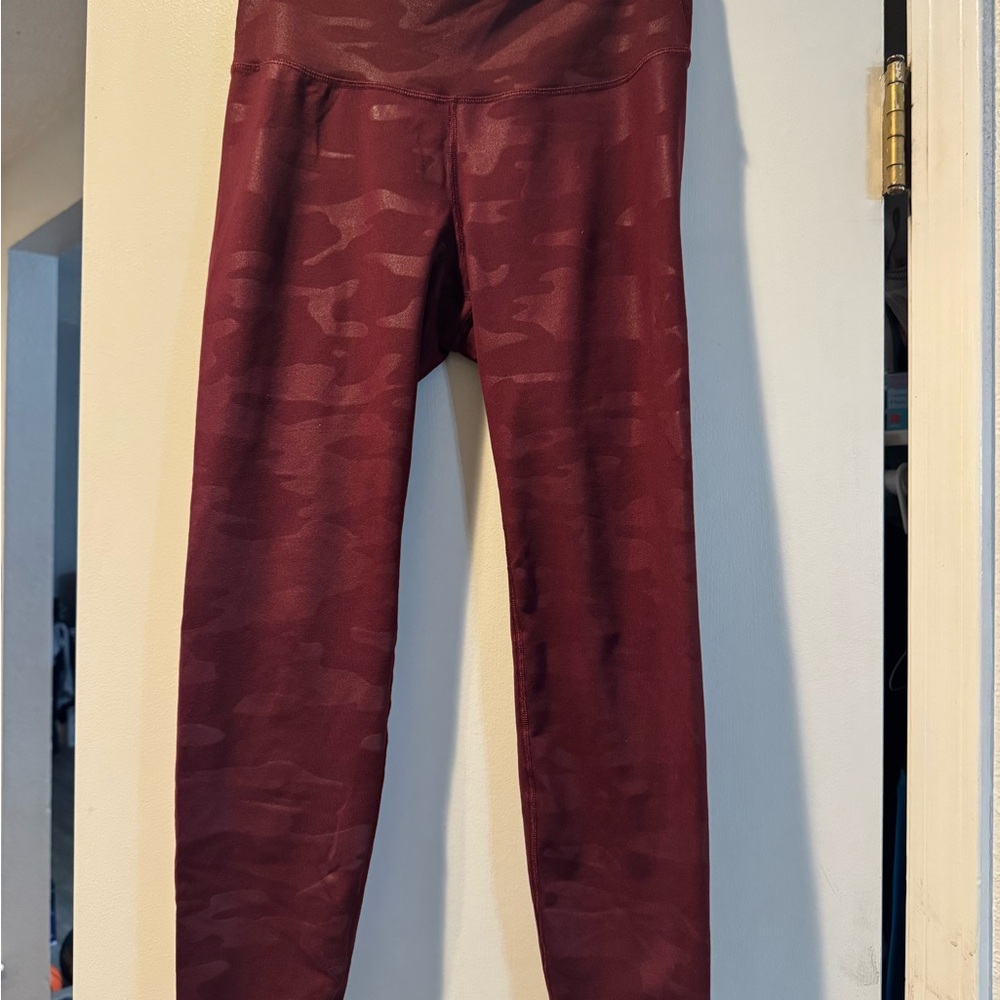 Maroon Camouflage Leggings
